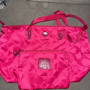 Coach Packable Foldable Nylon Tote